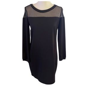 Reserved Black Long Sleeve Shift Dress Size UK 38/US 8